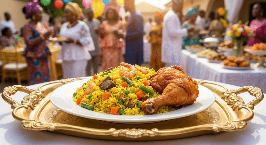 Fried Rice with liver green beans and chicken